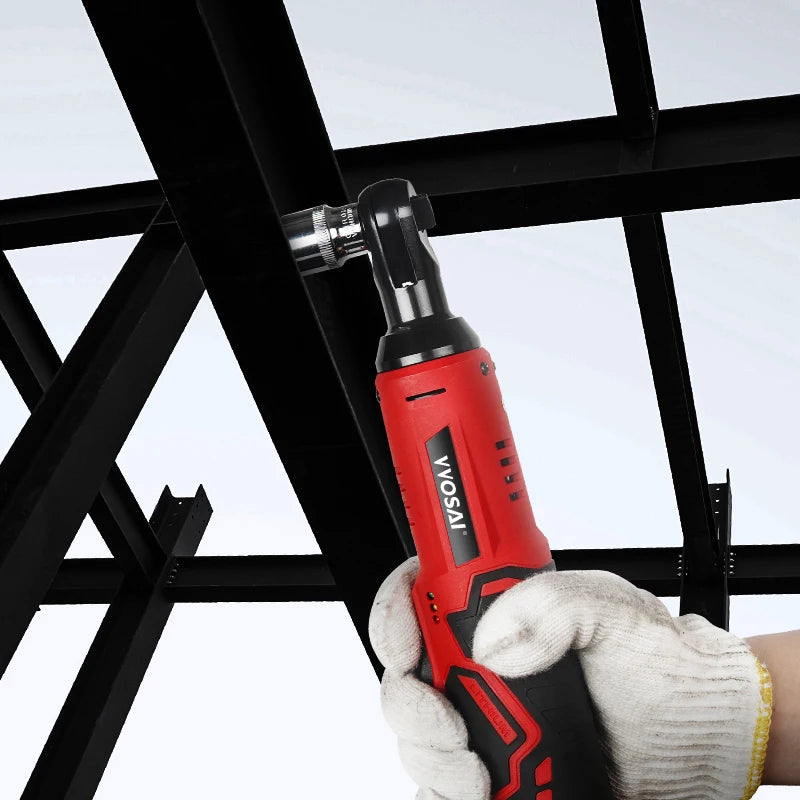 VVOSAI 45NM Cordless Electric Wrench 12V 3/8 Ratchet Wrench set Angle Drill Screwdriver to Removal Screw Nut Car Repair Tool Platonelstore