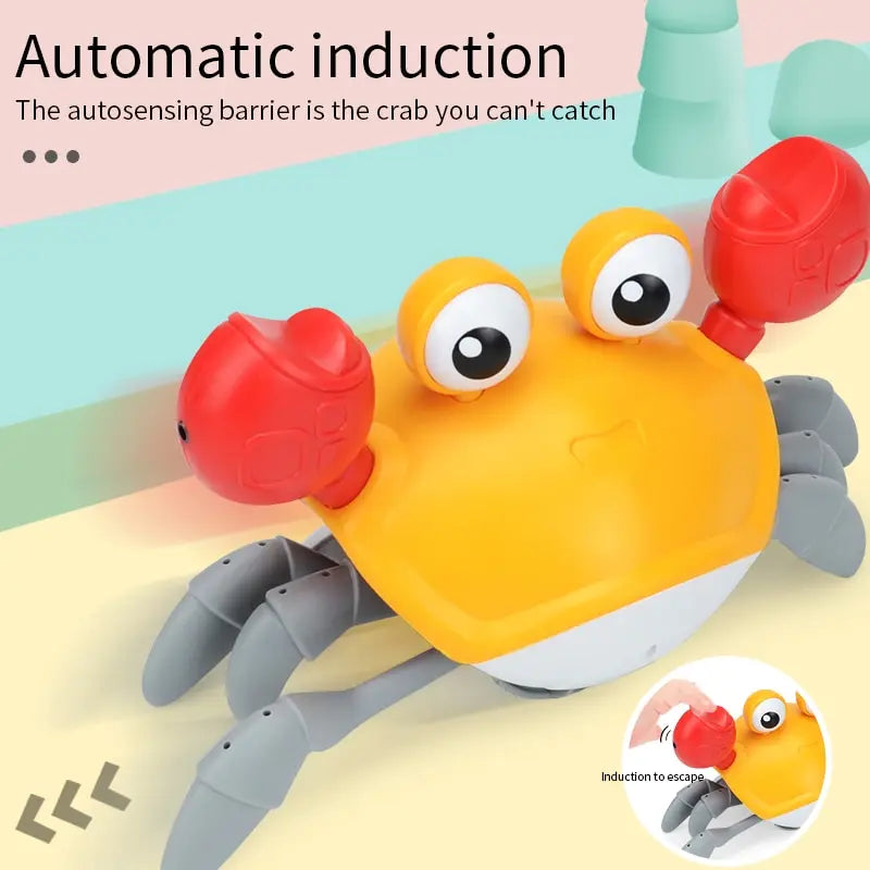 Sensing Crawling Crab.Tummy Time Baby Toys.Interactive Walking Dancing Toy with Music Sounds and Lights.Infant Fun Gift Platonel