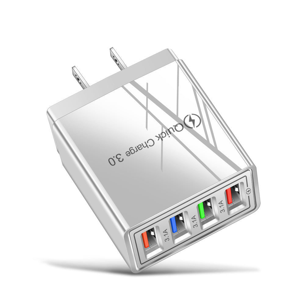 USB Charger Quick Charge 3.0 4 Phone Adapter For Tablet Portable Wall Mobile Charger Fast Charger Platonelstore