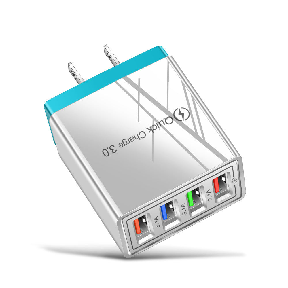 USB Charger Quick Charge 3.0 4 Phone Adapter For Tablet Portable Wall Mobile Charger Fast Charger Platonelstore