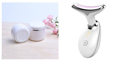 EMS Thermal Neck Lifting And Tighten Massager Electric Microcurrent Wrinkle Remover LED Photon Face Beauty Device For Woman Platonel