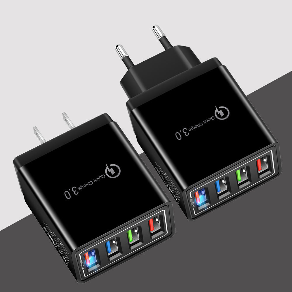 USB Charger Quick Charge 3.0 4 Phone Adapter For Tablet Portable Wall Mobile Charger Fast Charger Platonelstore