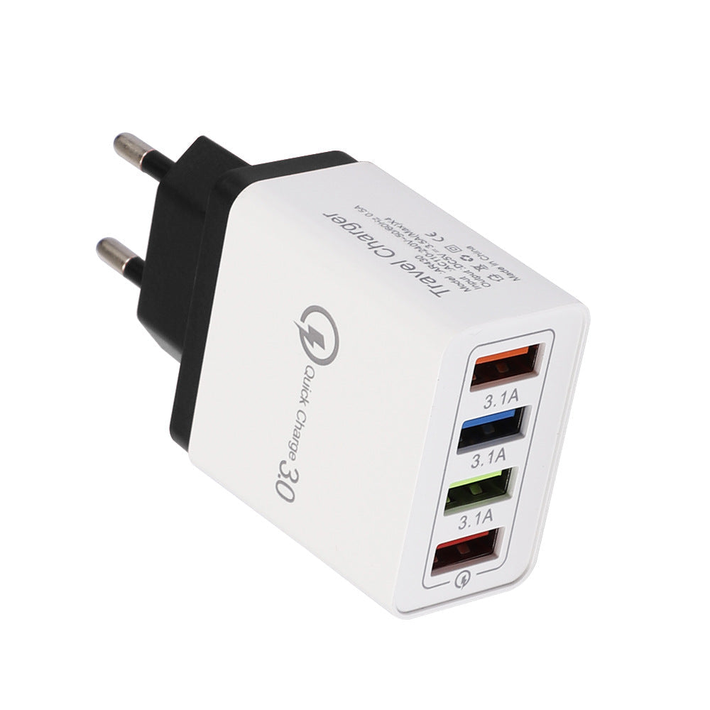 USB Charger Quick Charge 3.0 4 Phone Adapter For Tablet Portable Wall Mobile Charger Fast Charger Platonelstore