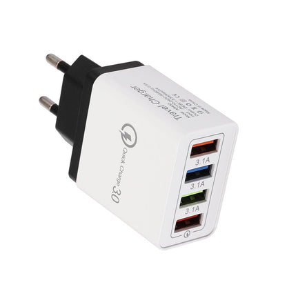 USB Charger Quick Charge 3.0 4 Phone Adapter For Tablet Portable Wall Mobile Charger Fast Charger Platonelstore