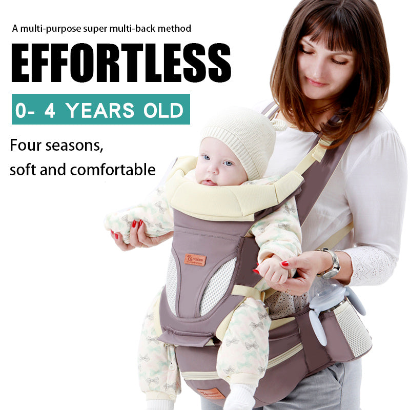 Ergonomic Baby Carrier 0-48M Baby Hipseat Carrier Front Facing Ergonomic Kangaroo Baby Wrap Sling for Baby Travel Platonelstore