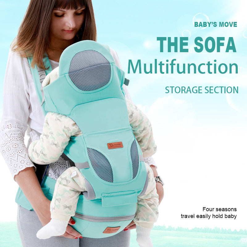 Ergonomic Baby Carrier 0-48M Baby Hipseat Carrier Front Facing Ergonomic Kangaroo Baby Wrap Sling for Baby Travel Platonelstore