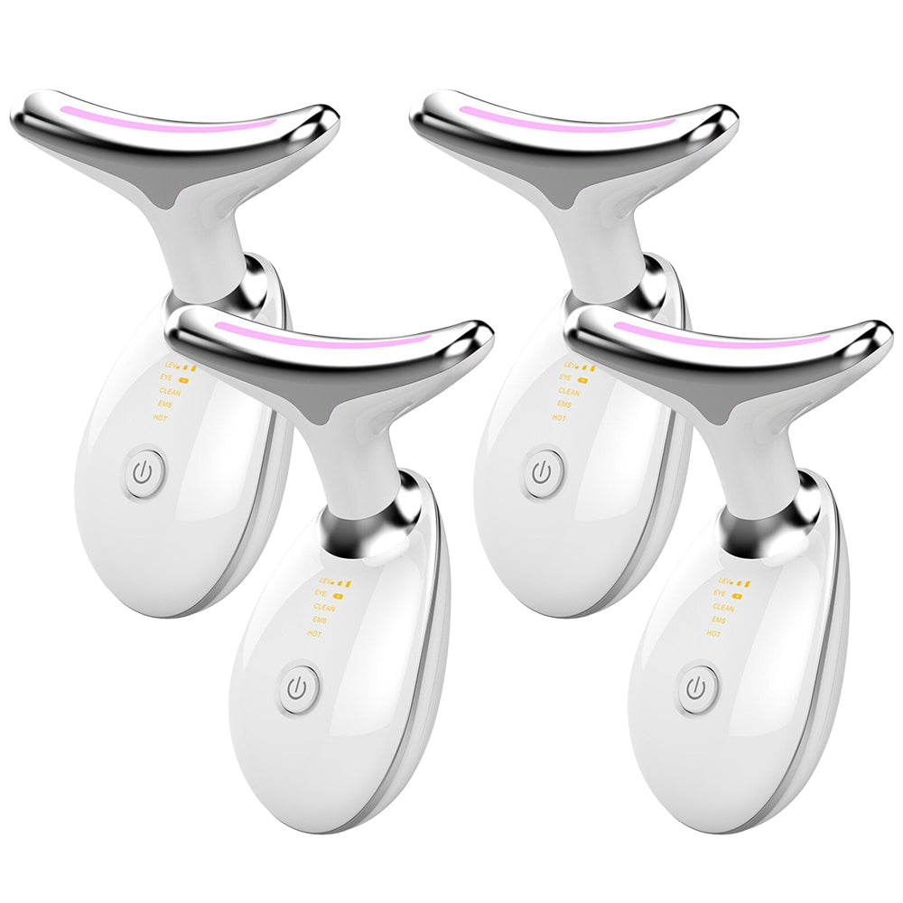 EMS Thermal Neck Lifting And Tighten Massager Electric Microcurrent Wrinkle Remover LED Photon Face Beauty Device For Woman Platonel