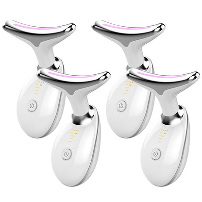 EMS Thermal Neck Lifting And Tighten Massager Electric Microcurrent Wrinkle Remover LED Photon Face Beauty Device For Woman Platonel