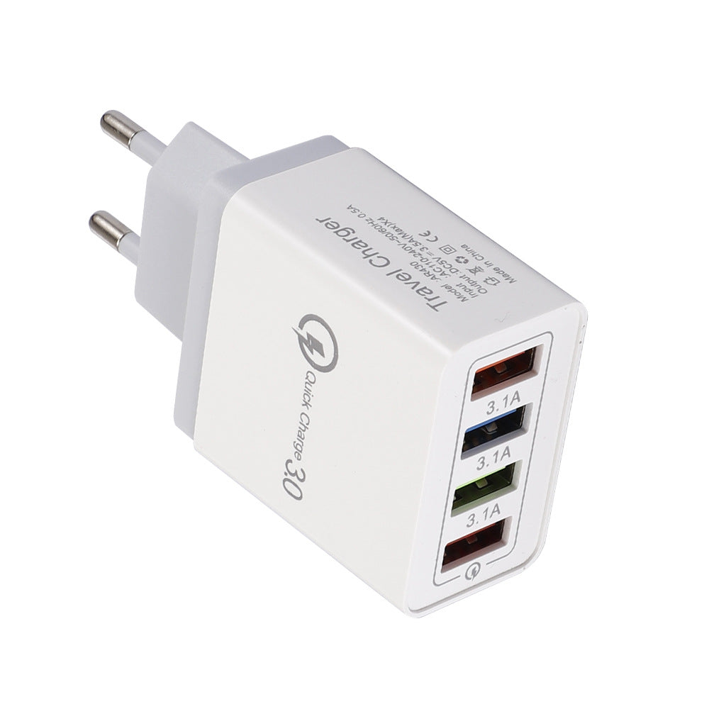 USB Charger Quick Charge 3.0 4 Phone Adapter For Tablet Portable Wall Mobile Charger Fast Charger Platonelstore