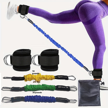 Ankle Strap Resistance Bands Hip Leg Strength Pull Rope Fitness Elastic Training Home Yoga Pilate Crossfit Workout Gym Equipment Platonelstore