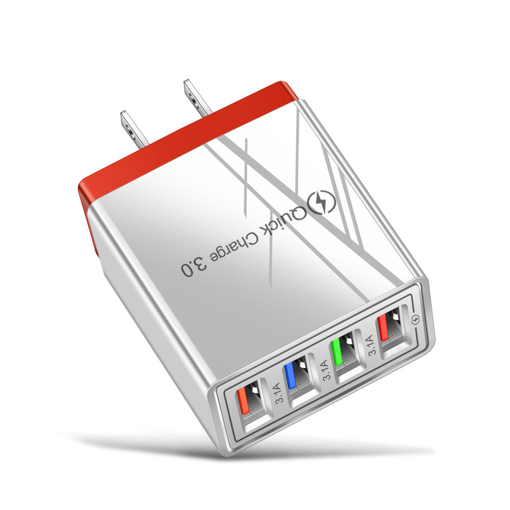 USB Charger Quick Charge 3.0 4 Phone Adapter For Tablet Portable Wall Mobile Charger Fast Charger Platonelstore