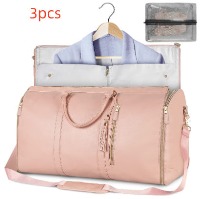 Large Capacity Travel Duffle Bag Women's Handbag Folding Suit Bag Waterproof Clothes Totes Platonelstore