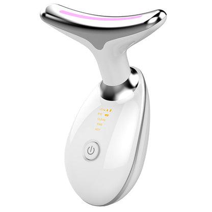 EMS Thermal Neck Lifting And Tighten Massager Electric Microcurrent Wrinkle Remover LED Photon Face Beauty Device For Woman Platonel