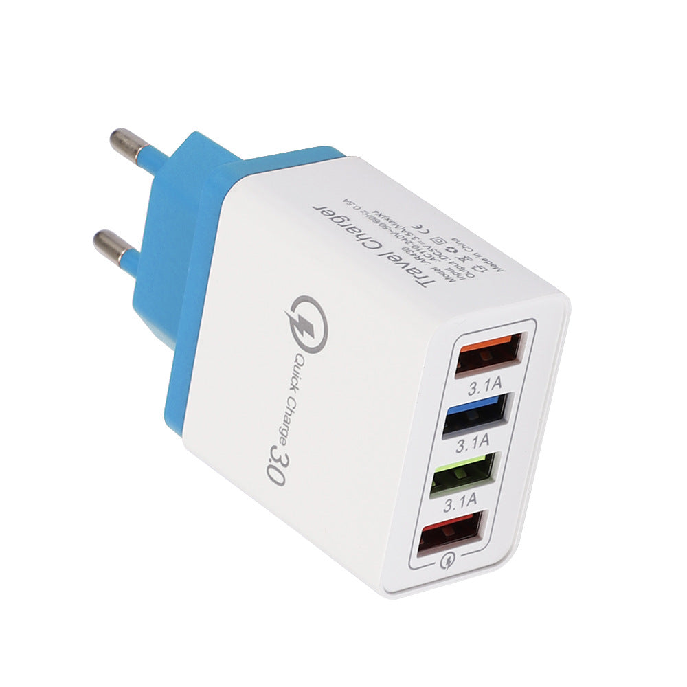 USB Charger Quick Charge 3.0 4 Phone Adapter For Tablet Portable Wall Mobile Charger Fast Charger Platonelstore