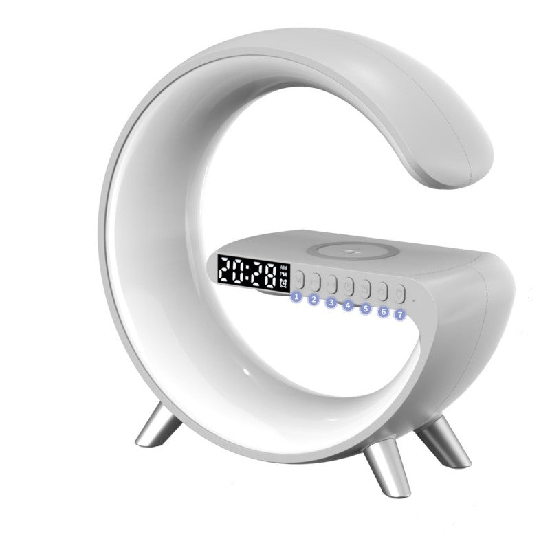 New Intelligent G Shaped LED Lamp Bluetooth Speake Wireless Charger Atmosphere Lamp App Control For Bedroom Home Decor Platonel