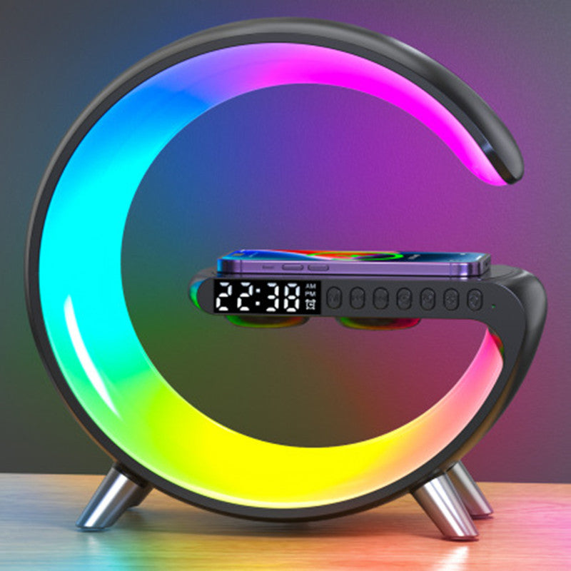 New Intelligent G Shaped LED Lamp Bluetooth Speake Wireless Charger Atmosphere Lamp App Control For Bedroom Home Decor Platonel