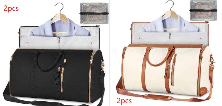 Large Capacity Travel Duffle Bag Women's Handbag Folding Suit Bag Waterproof Clothes Totes Platonelstore