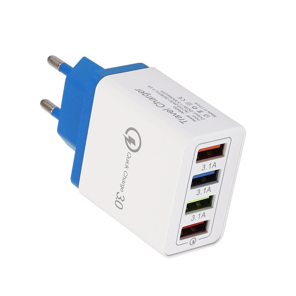 USB Charger Quick Charge 3.0 4 Phone Adapter For Tablet Portable Wall Mobile Charger Fast Charger Platonelstore