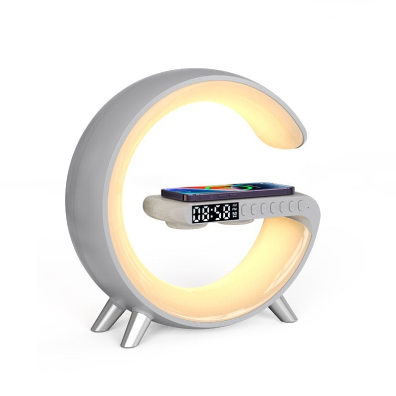 New Intelligent G Shaped LED Lamp Bluetooth Speake Wireless Charger Atmosphere Lamp App Control For Bedroom Home Decor Platonel