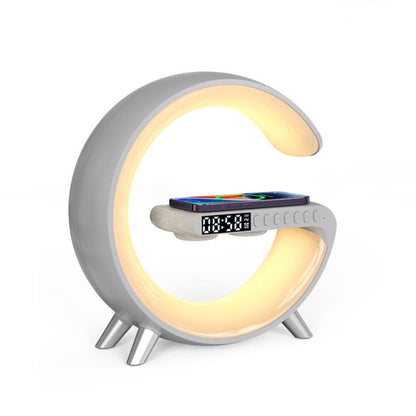 New Intelligent G Shaped LED Lamp Bluetooth Speake Wireless Charger Atmosphere Lamp App Control For Bedroom Home Decor Platonel