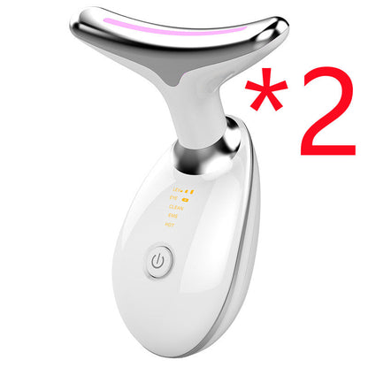 EMS Thermal Neck Lifting And Tighten Massager Electric Microcurrent Wrinkle Remover LED Photon Face Beauty Device For Woman Platonel