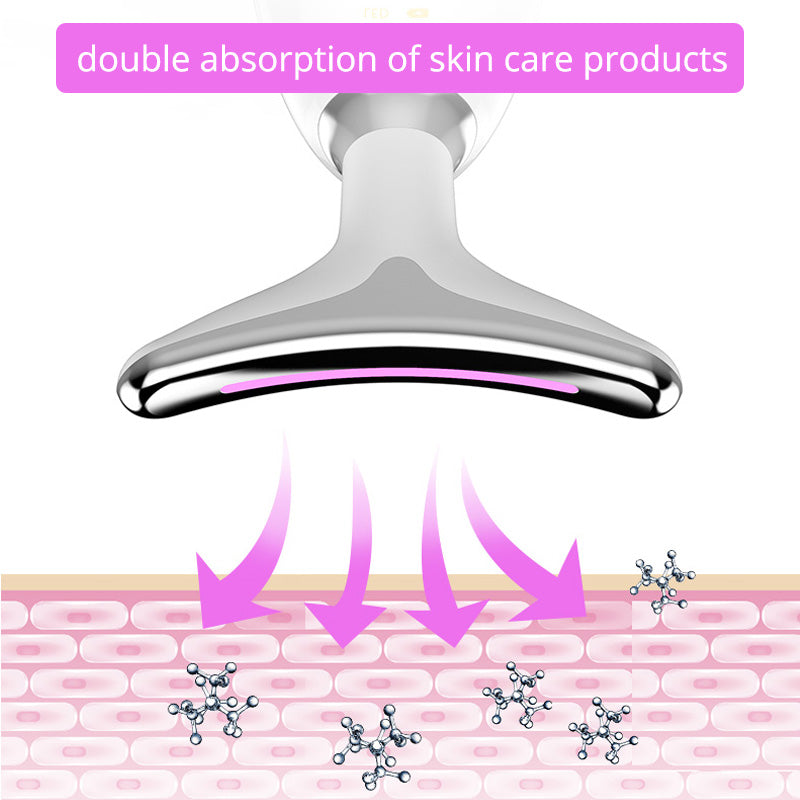 EMS Thermal Neck Lifting And Tighten Massager Electric Microcurrent Wrinkle Remover LED Photon Face Beauty Device For Woman Platonel