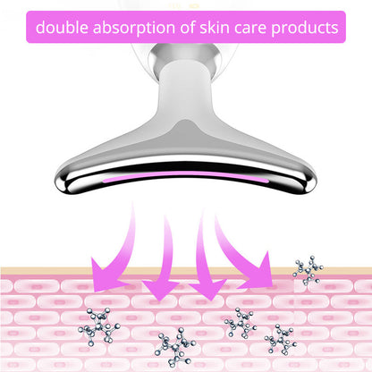 EMS Thermal Neck Lifting And Tighten Massager Electric Microcurrent Wrinkle Remover LED Photon Face Beauty Device For Woman Platonel