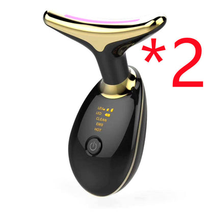 EMS Thermal Neck Lifting And Tighten Massager Electric Microcurrent Wrinkle Remover LED Photon Face Beauty Device For Woman Platonel