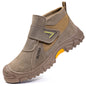 Fireproof Flower Safety Wear-resistant Steel Toe Cap Felt Buckle Welder Shoes Platonelstore