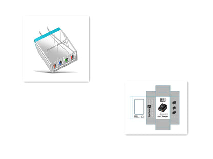 USB Charger Quick Charge 3.0 4 Phone Adapter For Tablet Portable Wall Mobile Charger Fast Charger Platonelstore