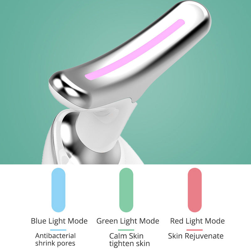EMS Thermal Neck Lifting And Tighten Massager Electric Microcurrent Wrinkle Remover LED Photon Face Beauty Device For Woman Platonel