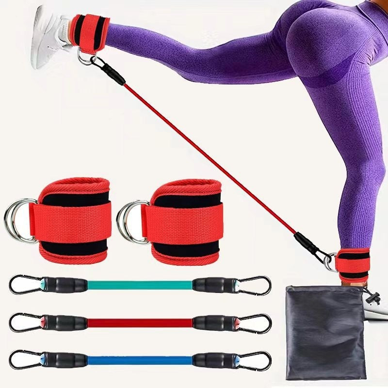 Ankle Strap Resistance Bands Hip Leg Strength Pull Rope Fitness Elastic Training Home Yoga Pilate Crossfit Workout Gym Equipment Platonelstore
