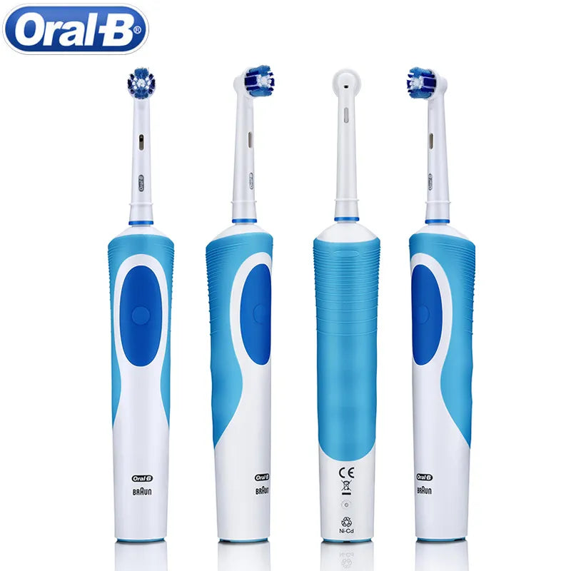Electric Toothbrush 2D Rotary Vibration Clean Charging Tooth Brush Cross Action Bristle Oral Care 4 Gift Brush Heads Free Platonel