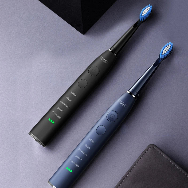 Seago Electric Toothbrush USB Rechargeable Adult 360 Days Long Battery Life with 4 Replacement Heads Gift SG-575 Platonelstore