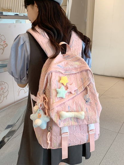 Backpack Casual High School Student Female Ruffle Schoolbag Platonelstore