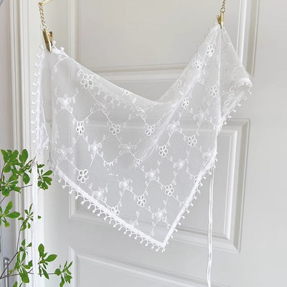 Triangular Binder Super Fairy French White Summer Female Lace Platonelstore