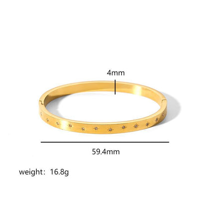 Ins Style Titanium Steel Bracelet Six-pointed Star Buckle Platonelstore