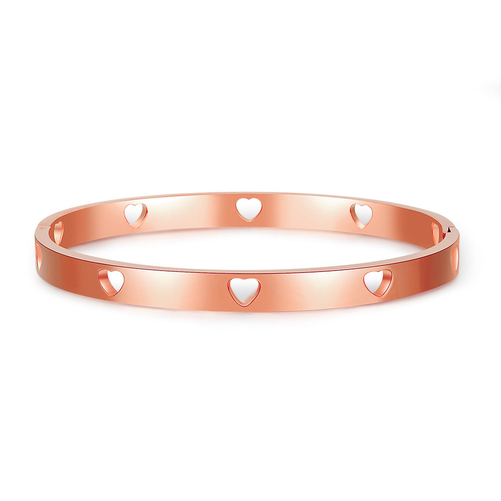 Heart Trendy Stainless Steel Simple Buckle Bracelet Platonelstore