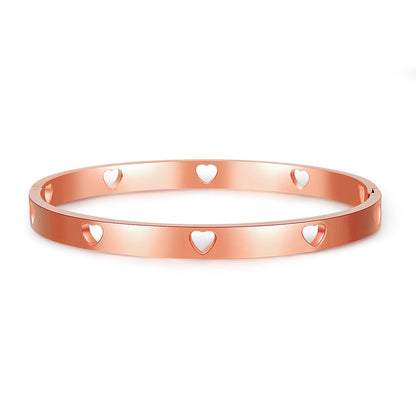 Heart Trendy Stainless Steel Simple Buckle Bracelet Platonelstore