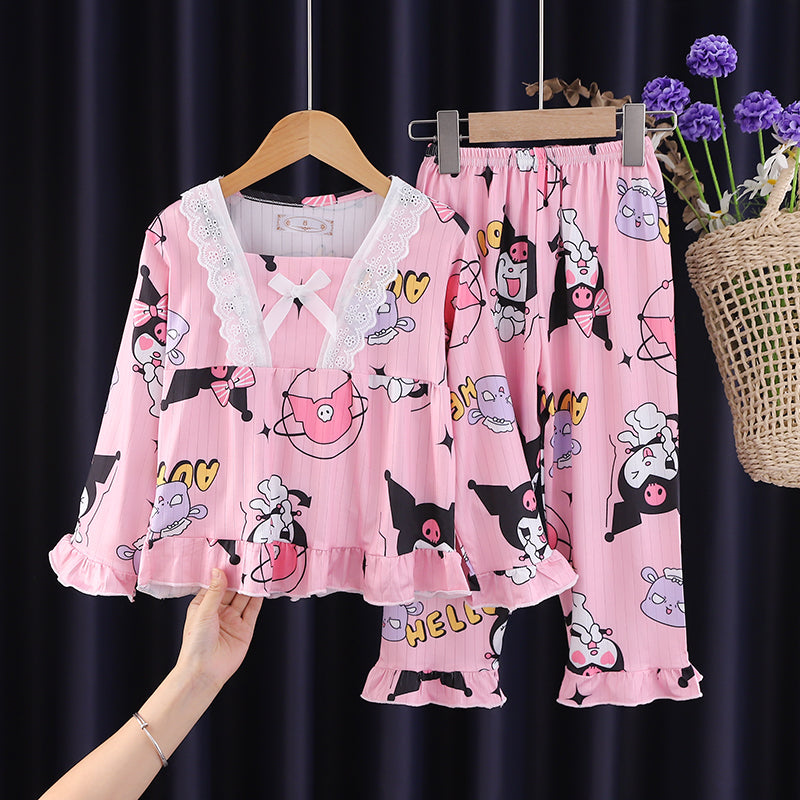 Air Conditioning Clothes Spring & Fall Cinnamoroll Babycinnamoroll Two-piece Set Summer Pajamas Platonelstore