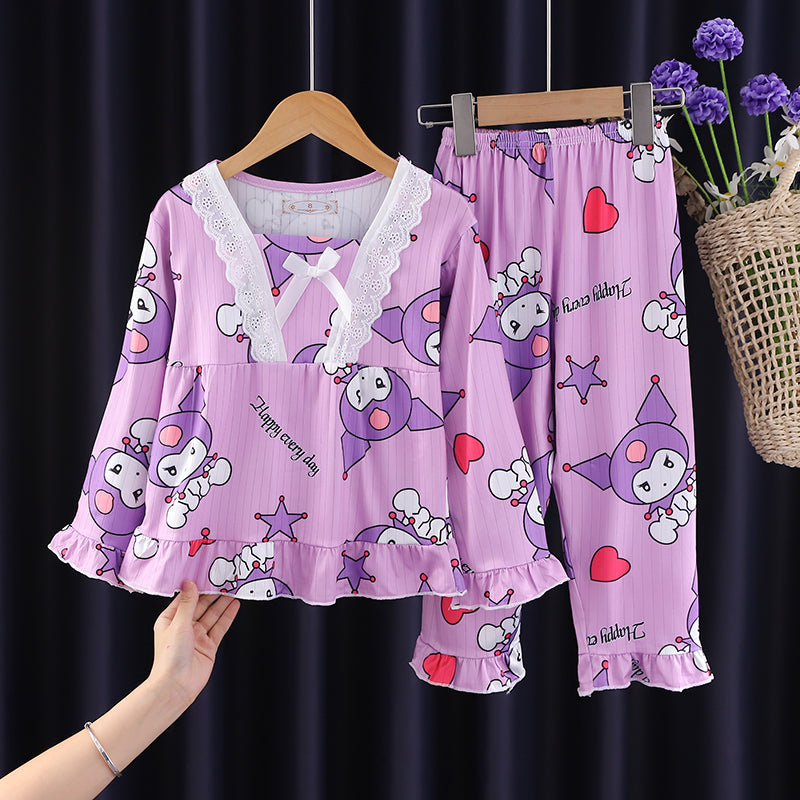 Air Conditioning Clothes Spring & Fall Cinnamoroll Babycinnamoroll Two-piece Set Summer Pajamas Platonelstore