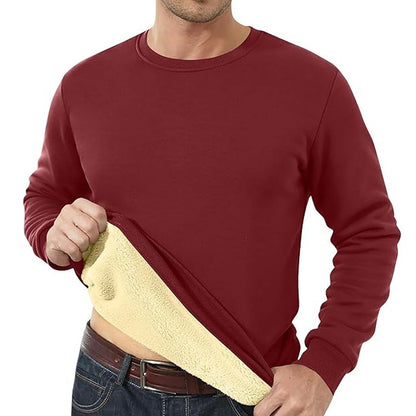 Men's Fleece Lined Padded Warm Keeping Loose Pullover Cashmere Hoodie Platonelstore