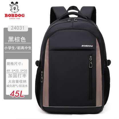 Bobdog Backpack Men's Travel Backpack Business Trip Computer Bag Male Junior High School Student College Students Bag Super Large Capacity Platonelstore