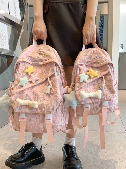 Backpack Casual High School Student Female Ruffle Schoolbag Platonelstore