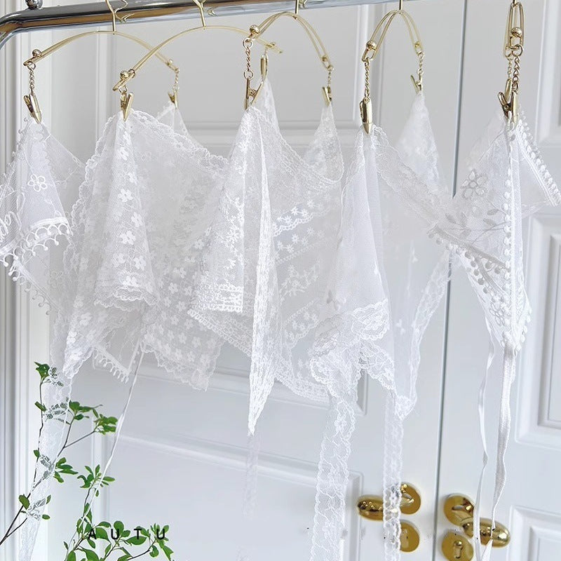 Triangular Binder Super Fairy French White Summer Female Lace Platonelstore