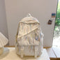 Backpack Casual High School Student Female Ruffle Schoolbag Platonelstore