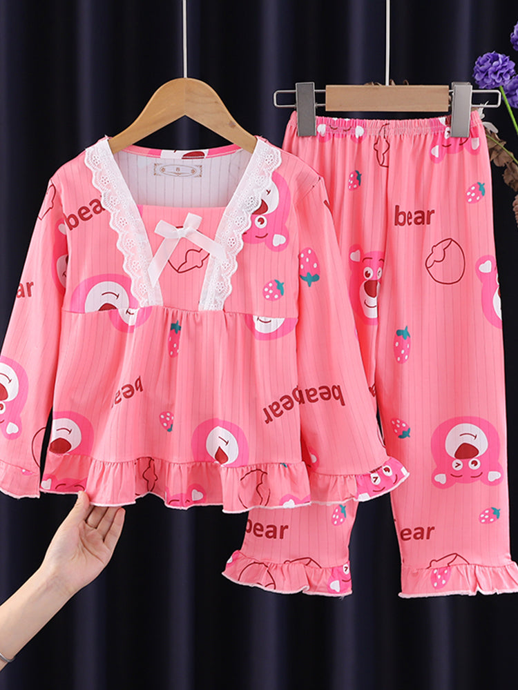 Air Conditioning Clothes Spring & Fall Cinnamoroll Babycinnamoroll Two-piece Set Summer Pajamas Platonelstore
