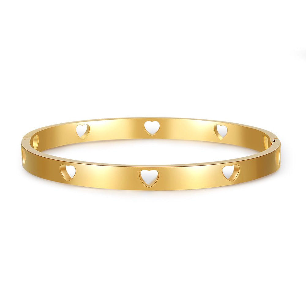Heart Trendy Stainless Steel Simple Buckle Bracelet Platonelstore