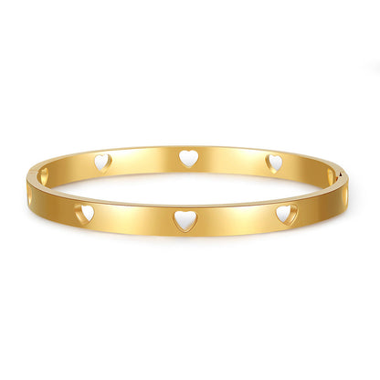 Heart Trendy Stainless Steel Simple Buckle Bracelet Platonelstore