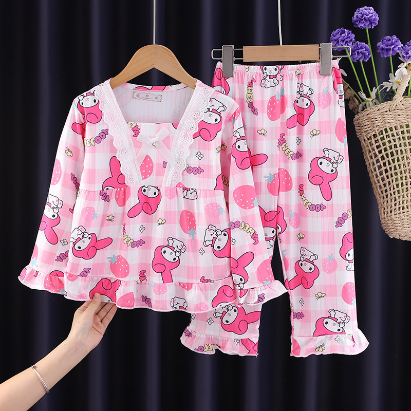 Air Conditioning Clothes Spring & Fall Cinnamoroll Babycinnamoroll Two-piece Set Summer Pajamas Platonelstore